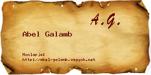Abel Galamb névjegykártya